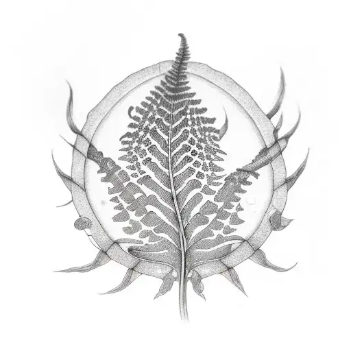An Intricate Fern Leaf Unfurling With Delicate Details