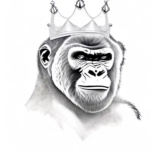 Gorilla With Crown