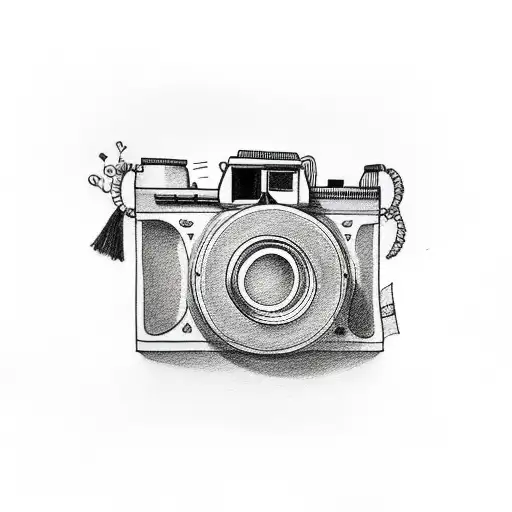 Cute Music & Camera Tatoo