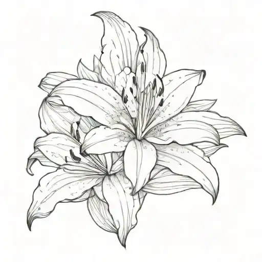 Lily Flower For Inside Arm