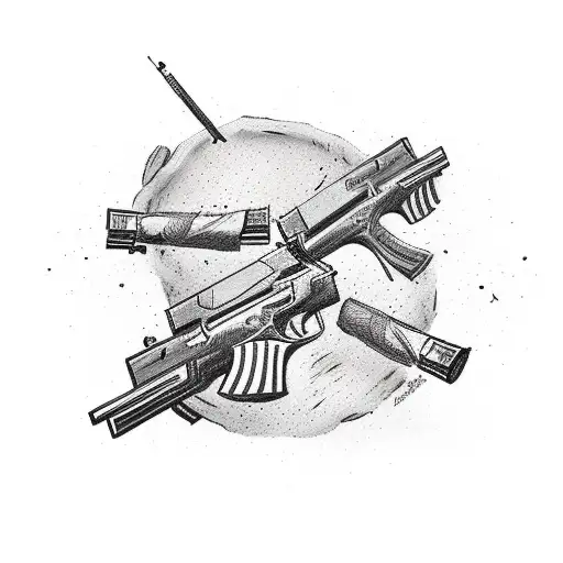 Three Cartoonish Cowboy Ducks Having A Gun Duel