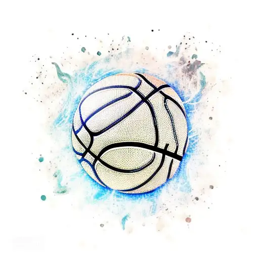 A Basketball Player Dunking A Pixelated Basketball With African Tribal Patterns As The Background