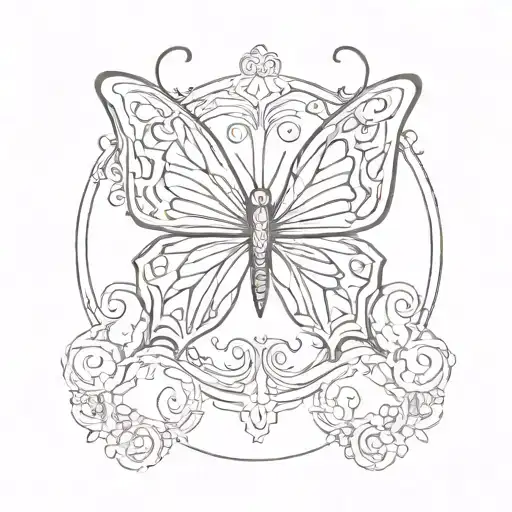 Nfinite Symbol With A Butterfly