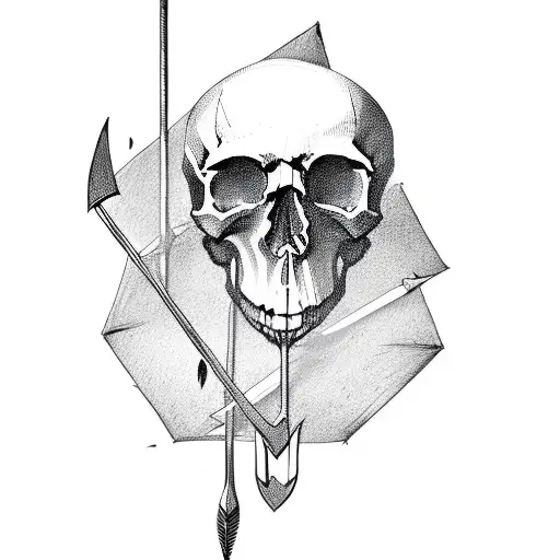 Skull Shooting Arrow