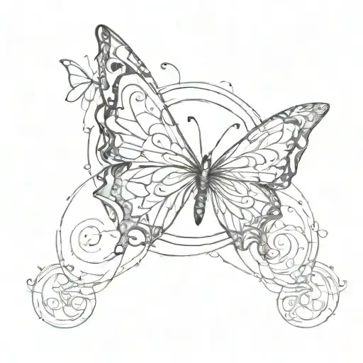 Infinite Symbol With A Butterfly Made