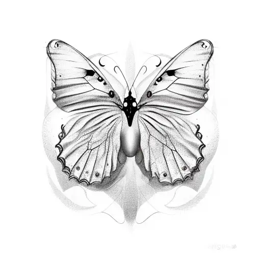 Sheet Music Transforming Into A Butterfly In Sketch Style