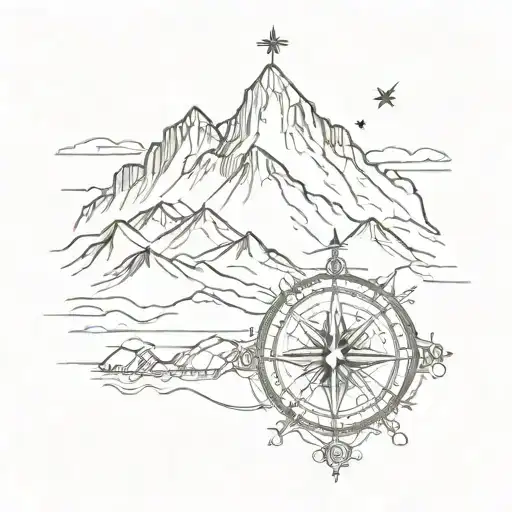 Mountain Cross Compass