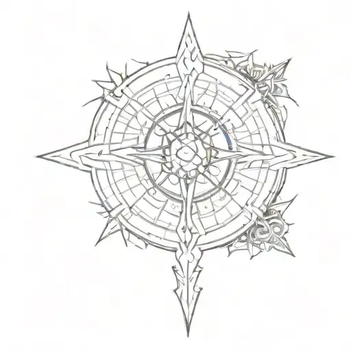 Mountain Celtic Cross Compass