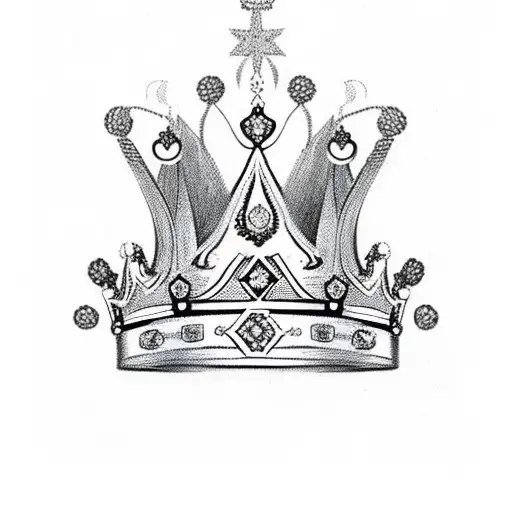 Queen's Crown With Arabic Elif Letter