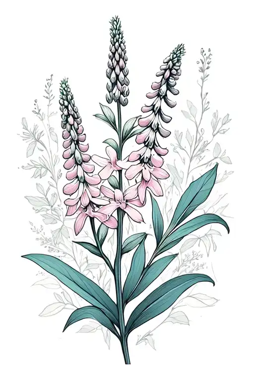 Lupine Flower With Long Stem