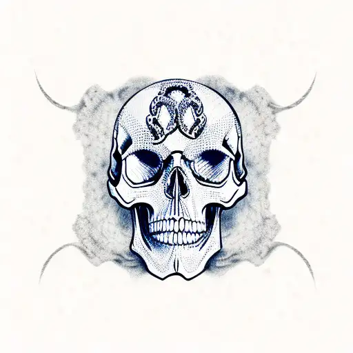 Skulls Navy And Eureka Flag With Snake Skin Backround