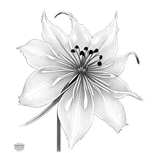 Spider Lily Vines Wrapped Around A Microphone