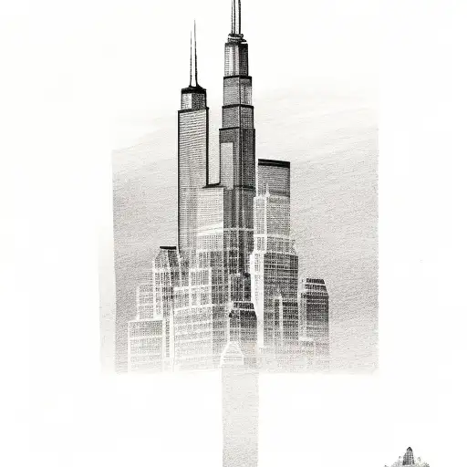 The Willis Tower And The Twin Towers