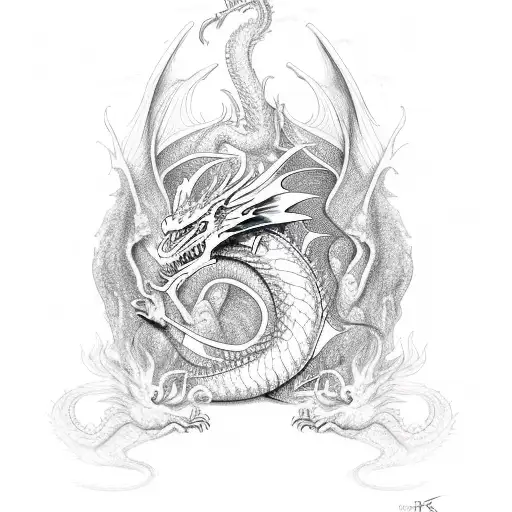 Dragon Heart Fairy Initials S & K