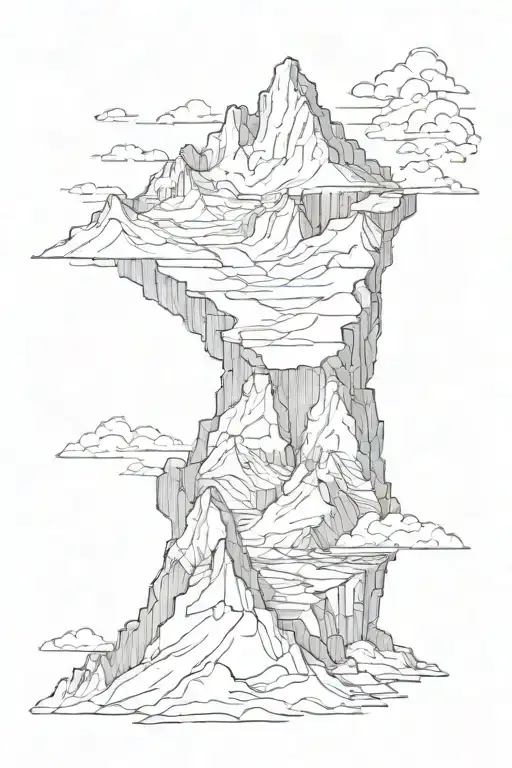 Mountain Range And Geological Cross Section