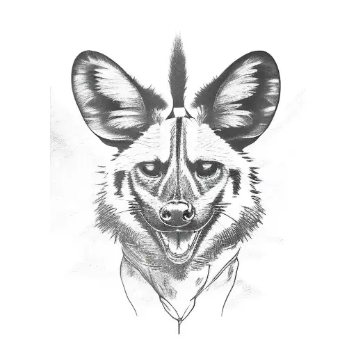 Outline Of African Wild Dog