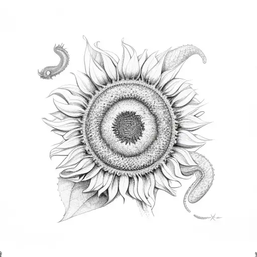 Sunflower With Dragons