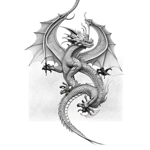 Dragon Curled On Kataran