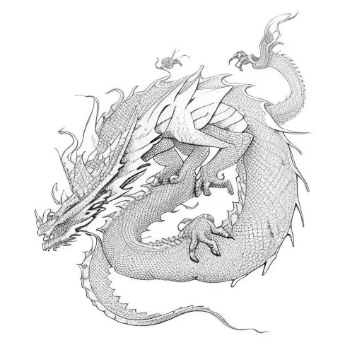 Dragon Wrapped Around An Arm