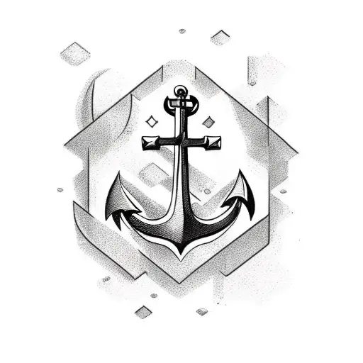 Anchor Tattoo With Coordinates
