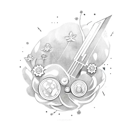 A Transistor Icon But With Little Flowers