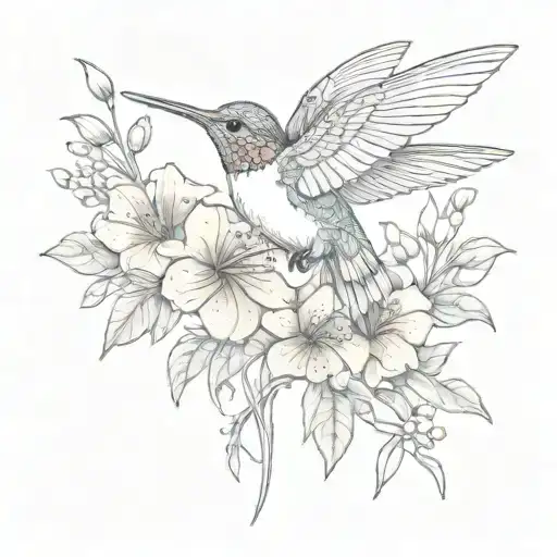 Hummingbird And Wildflower Bouquet