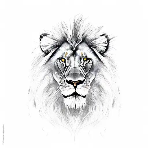 A Lion With The Word 'Resilience' Incorporated Into Its Mane