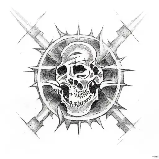 Dantes Inferno Sleeve Tattoo With Black And Red