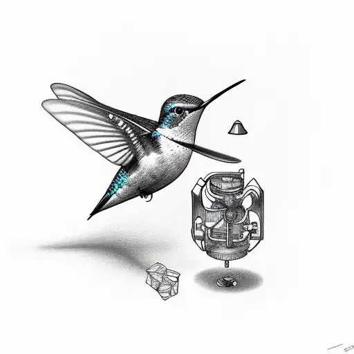 Innovator With A Hummingbird Companion