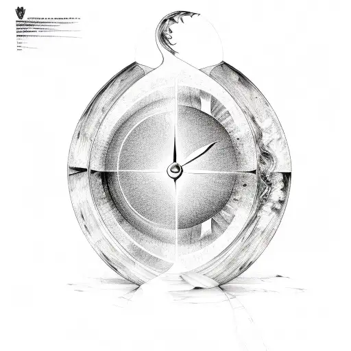 Broken Hour Glass With Sand Turning Into Fire