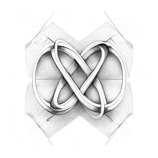 Infinity Symbol With Letter V