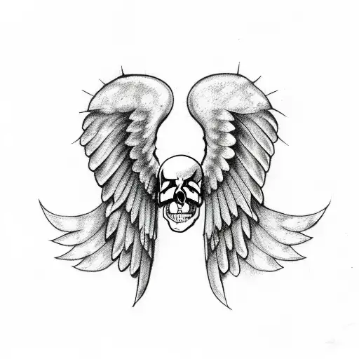 Incorporate Angel Wings Into A Skull