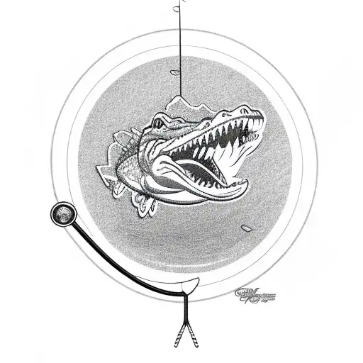 Fishing Pole Florida Gators Logo Catching A Busch Light Beer