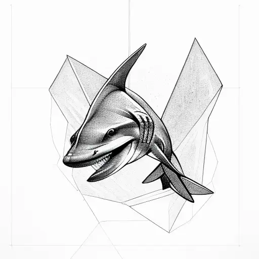 Geometric Hammerhead Shark