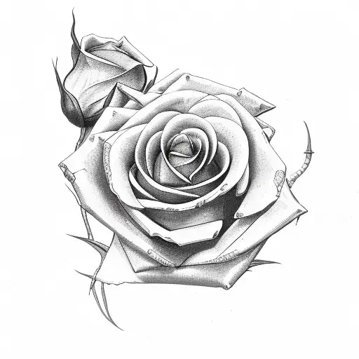 Roses Amidst Thorns And A Snake