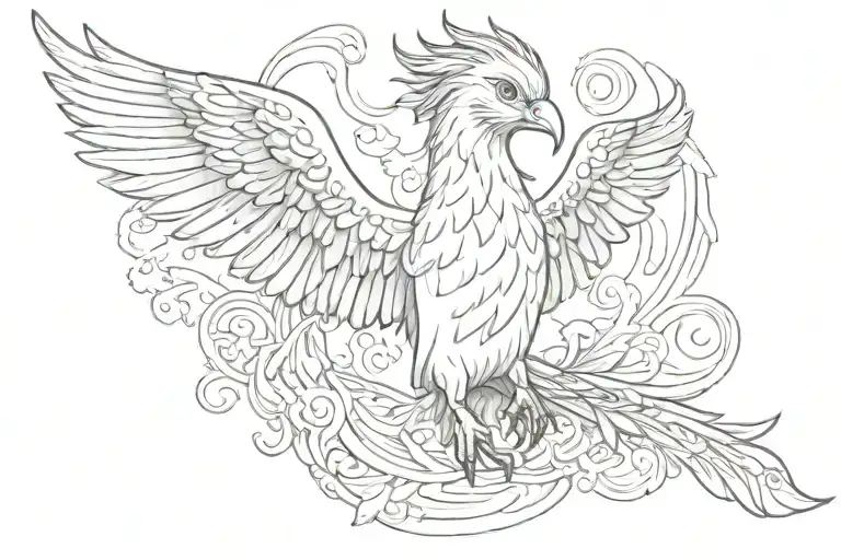 Small Phoenix Holding A Peanut