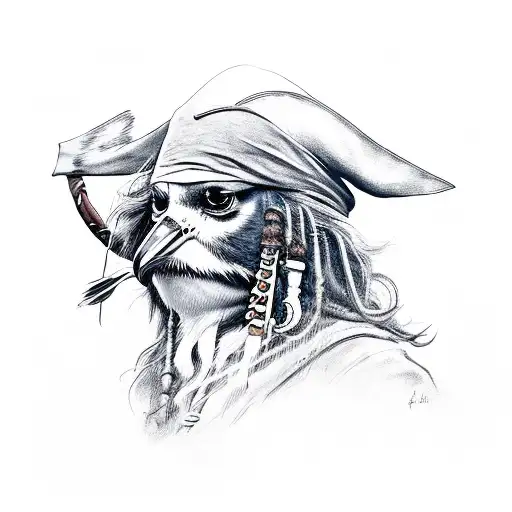 Sparrow Bird Dressed As A Captain Jack Sparrow