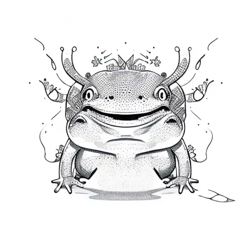 A Cartoon Axolotl