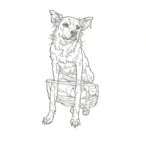 A Dog In A Living Room