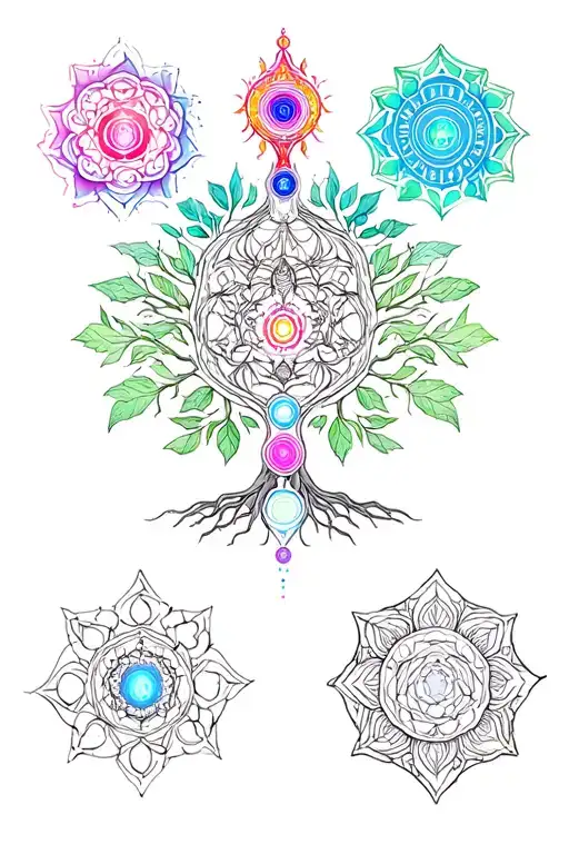 Seven Chakras And Poison Tree Growing