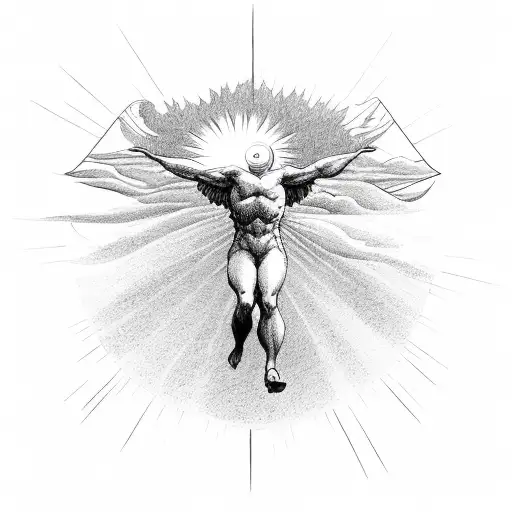 Falling Icarus With Sun