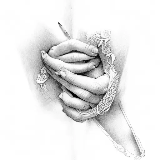 The Word Grandma Writen In The Arm