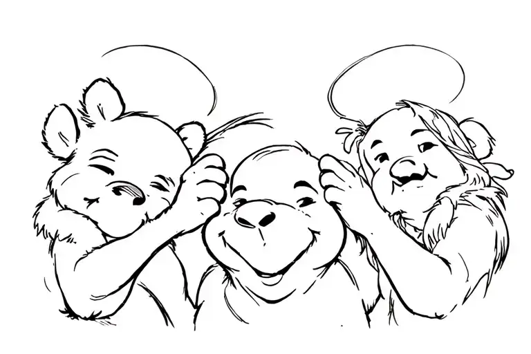 Winnie The Pooh See No Evil Speak No Evil Hear No Evil