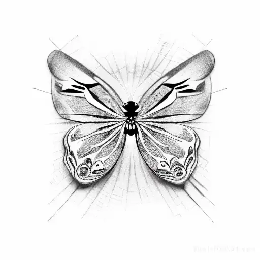 Live Fast Die Young With A Butterfly In A Spider Web