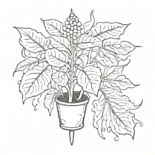 Plant Growing Out Of The End Of A Paint Brush