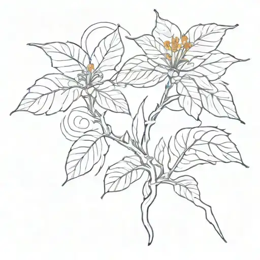 A Surreal Animation-inspired Tattoo Featuring A Magical Plant Growing Out Of A Paintbrush