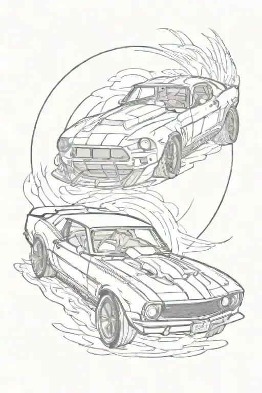 Drag Car And Koontz Racing Across