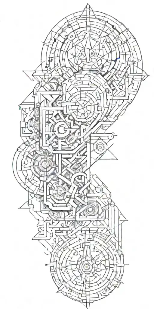 Geometrical Shapes Design Incorporating Elements Of Technology