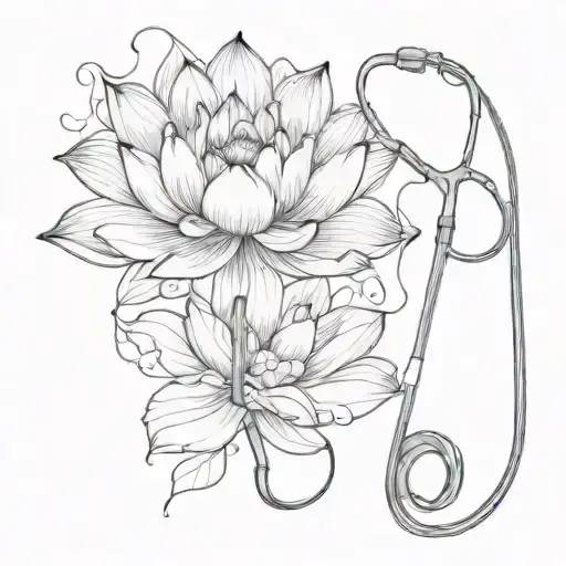 Stethoscope And Lotus Flower