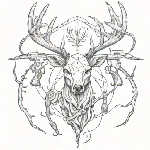 Deer Antlers With Guns